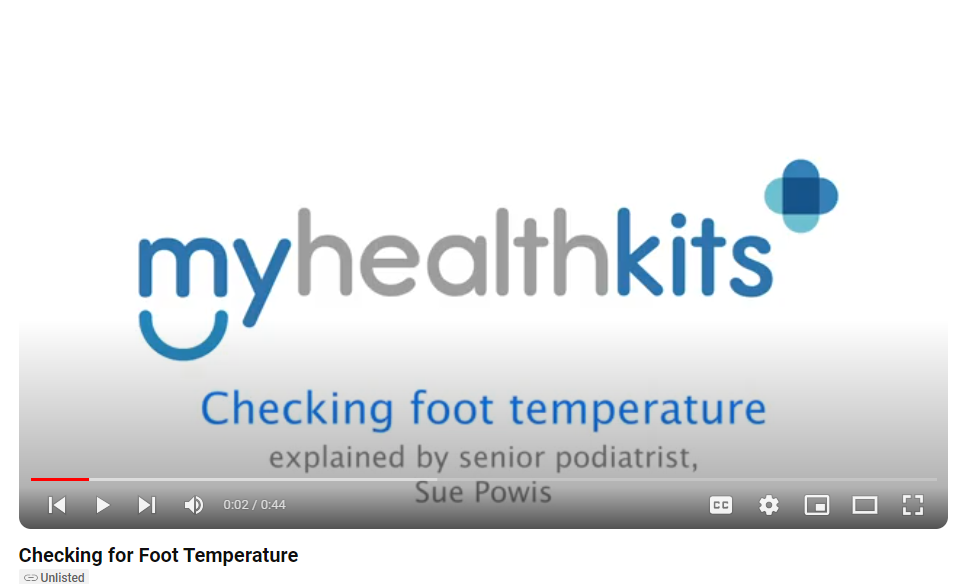 Checking foot temperature